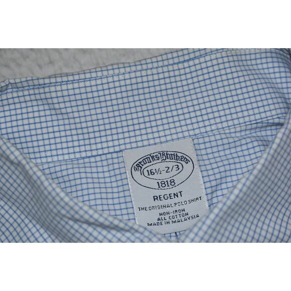 Brooks Brothers Dress Shirt 1818 Mens Size Large Regent Fit Cotton Non-Iron - Picture 3 of 6